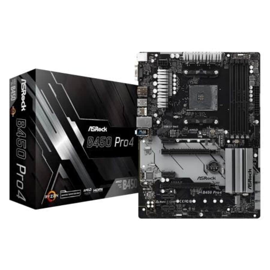 ASRock ATX Motherboard (B450 PRO4) for $99 ASRock ATX Motherboard (B450 PRO4) for $99