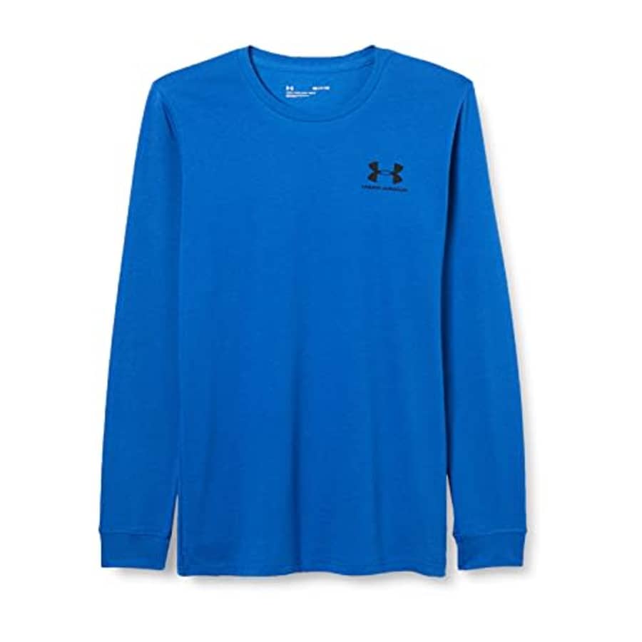 Under Armour Men's Sportstyle Left Chest Long-Sleeve T-Shirt, Tech Blue (432)/Black, XX-Large for $30 Under Armour Men's Sportstyle Left Chest Long-Sleeve T-Shirt, Tech Blue (432)/Black, XX-Large for $30