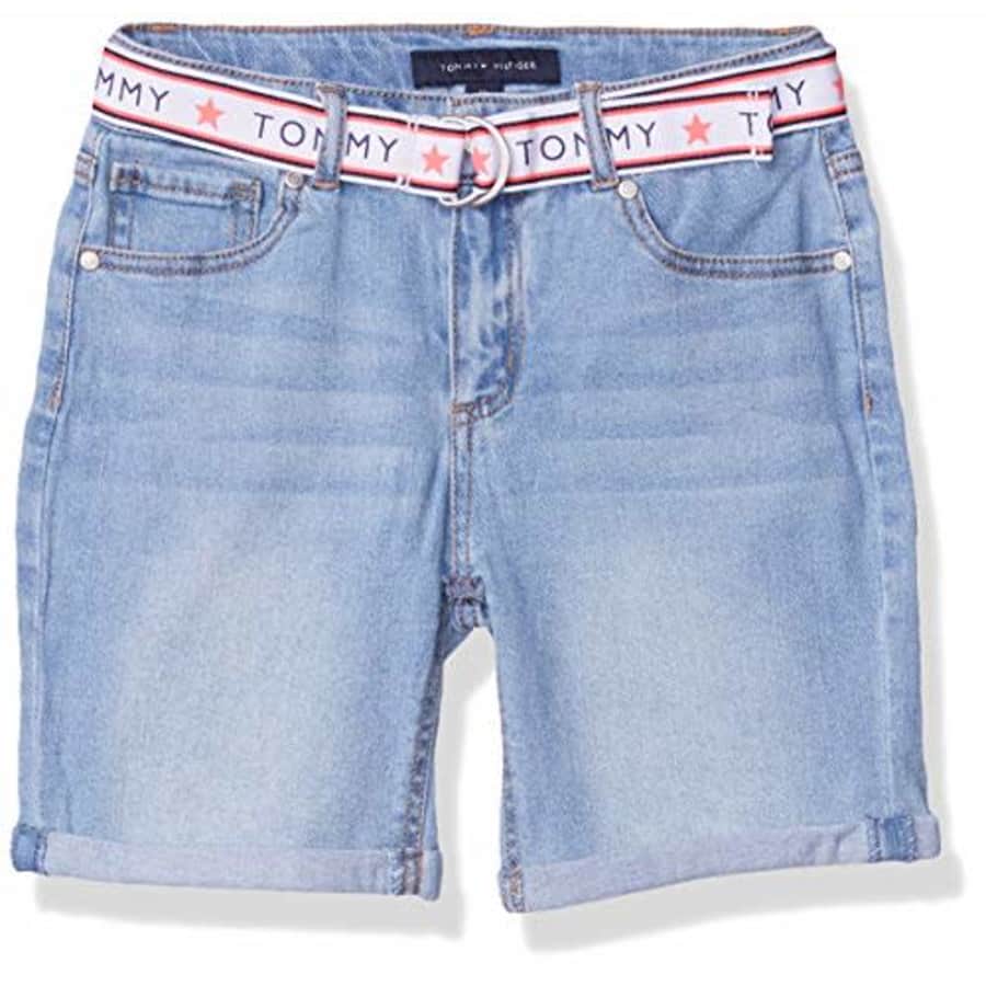 Tommy Hilfiger Kids Girls' 5-Pocket Denim Short, Sullivan Wash, 14 for $17