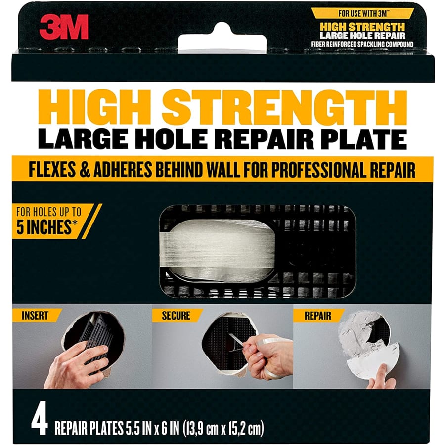 3M High Strength Large Hole Repair Plate 4-Pack for $15