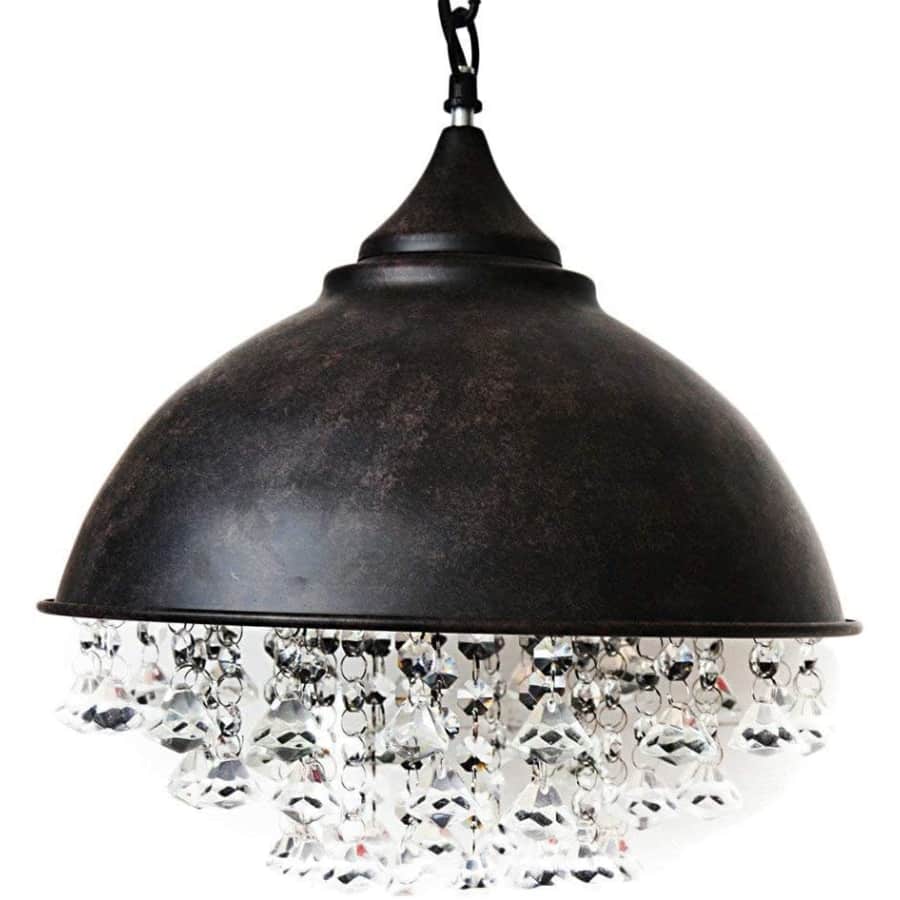 Mklot Industrial Crystal Pendant Light for $70