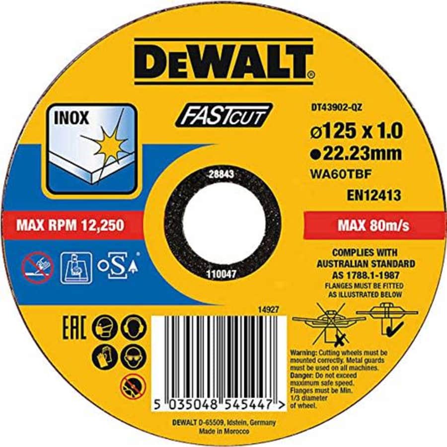 DEWALT DT43902-QZ DT43902-QZ-Disco Corte Plano INOX con Grano Profesional xido de aluminio Fast Cut for $15