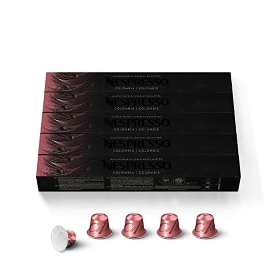 Nespresso Capsules OriginalLine, Colombia Master Origin, Medium Roast Coffee, 50 Count Coffee Pods, for $36