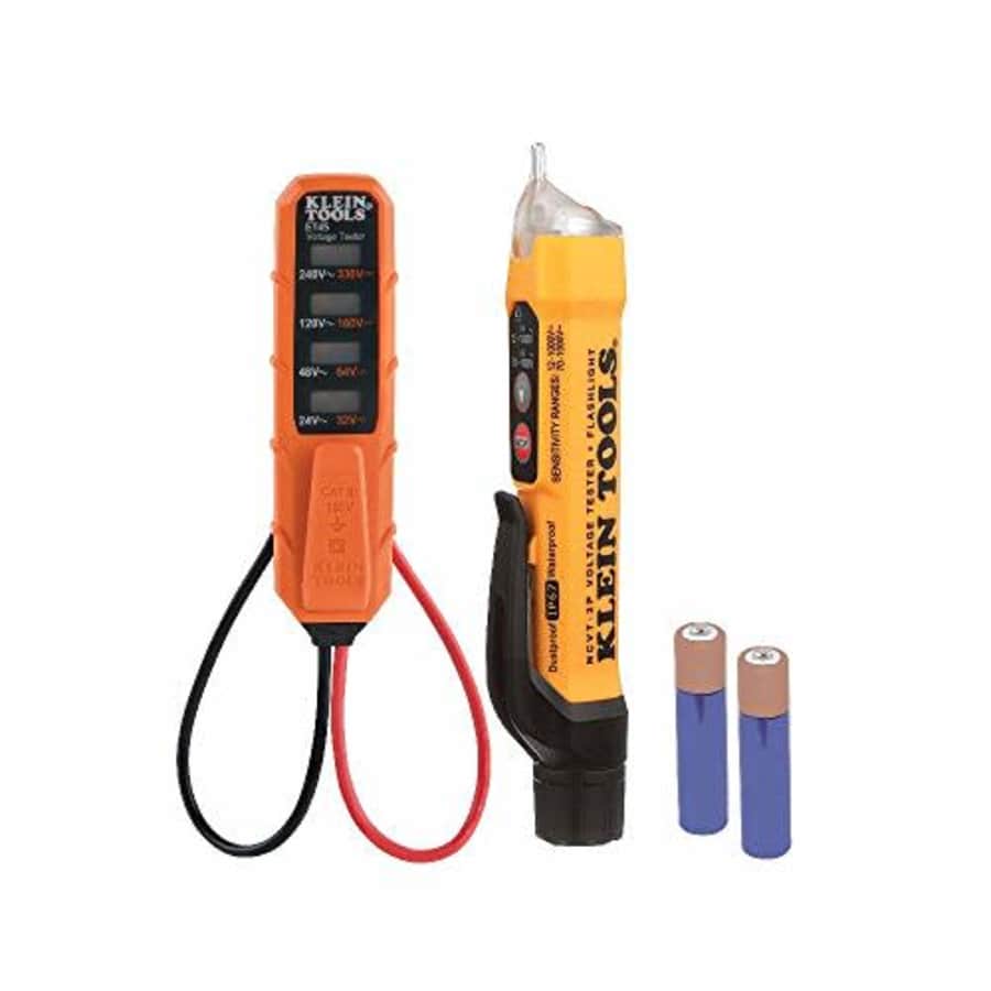 Klein Tools NCVT3PKIT Electrical Test Kit, Dual-Range Non-Contact Voltage Tester with Flashlight, for $35 Klein Tools NCVT3PKIT Electrical Test Kit, Dual-Range Non-Contact Voltage Tester with Flashlight, for $35