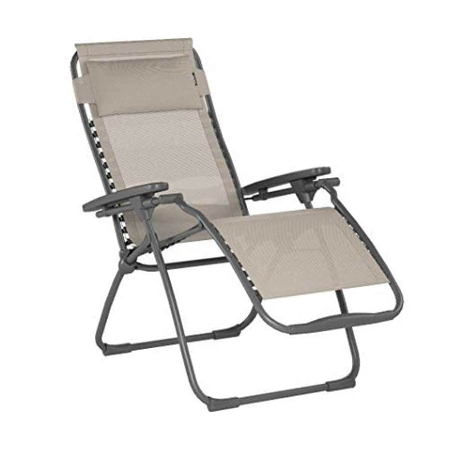 Lafuma Futura Zero Gravity Patio Recliner (Seigle Grey Batyline Canvas) Outdoor Folding Lounge Chair for $210