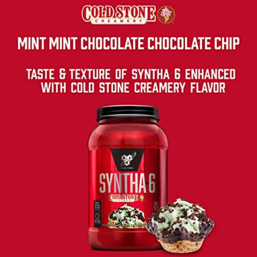BSN Syntha-6 Whey Protein Powder, Cold Stone Creamery- Mint Mint Chocolate Chocolate Chip Flavor, for $35