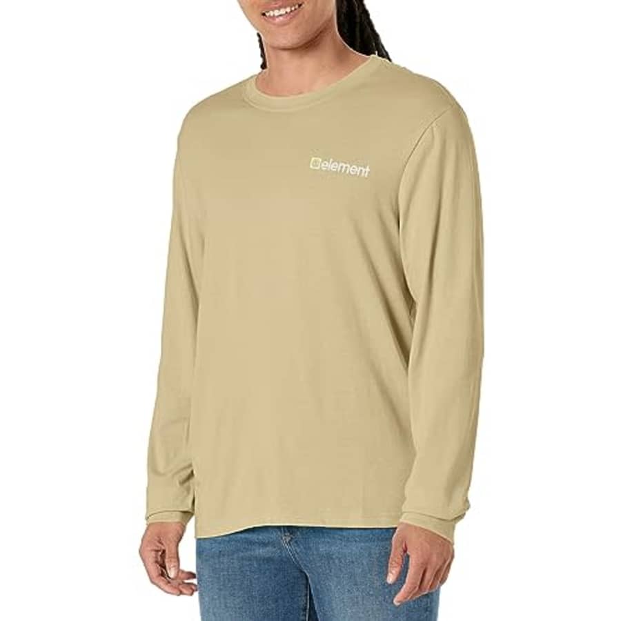 Element Men's Joint 2.0 Long Sleeve Tee Shirt, Khaki for $17