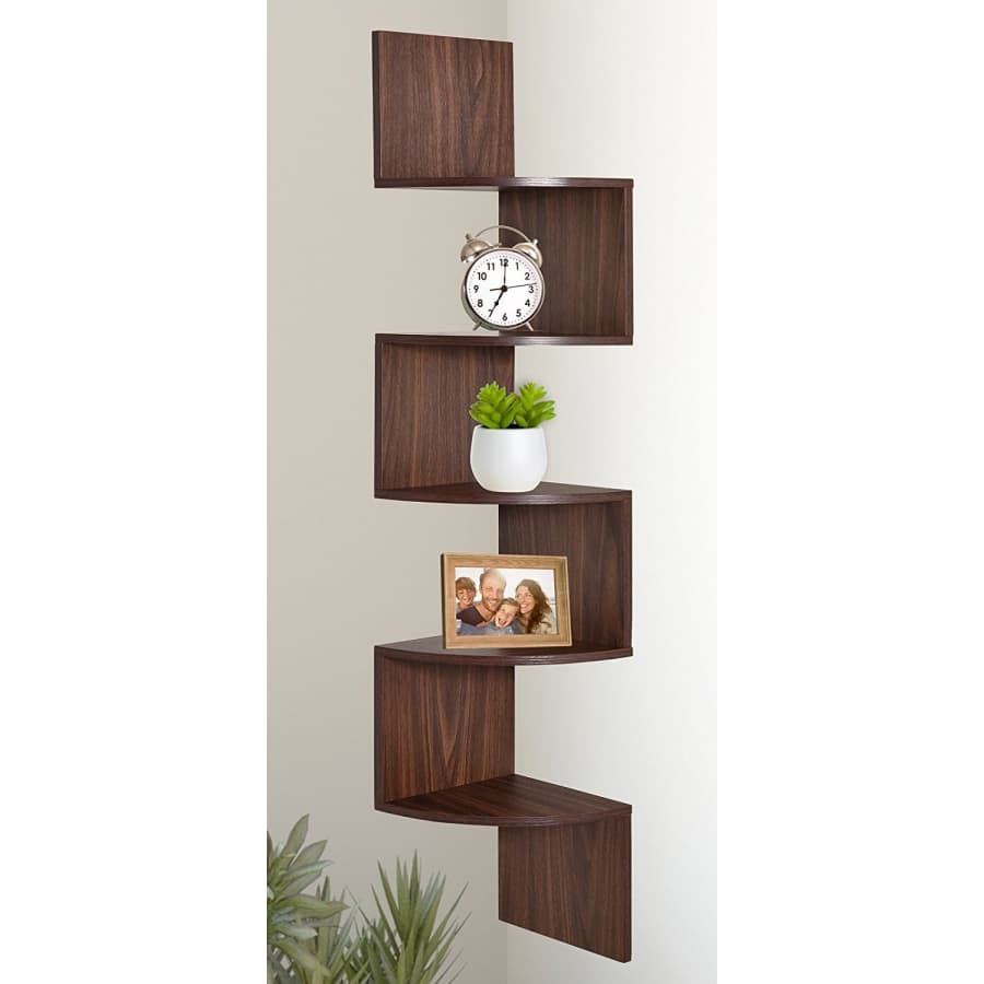 Greenco 5 Tier Wall Mount Corner Shelves for $15 Greenco 5 Tier Wall Mount Corner Shelves for $15