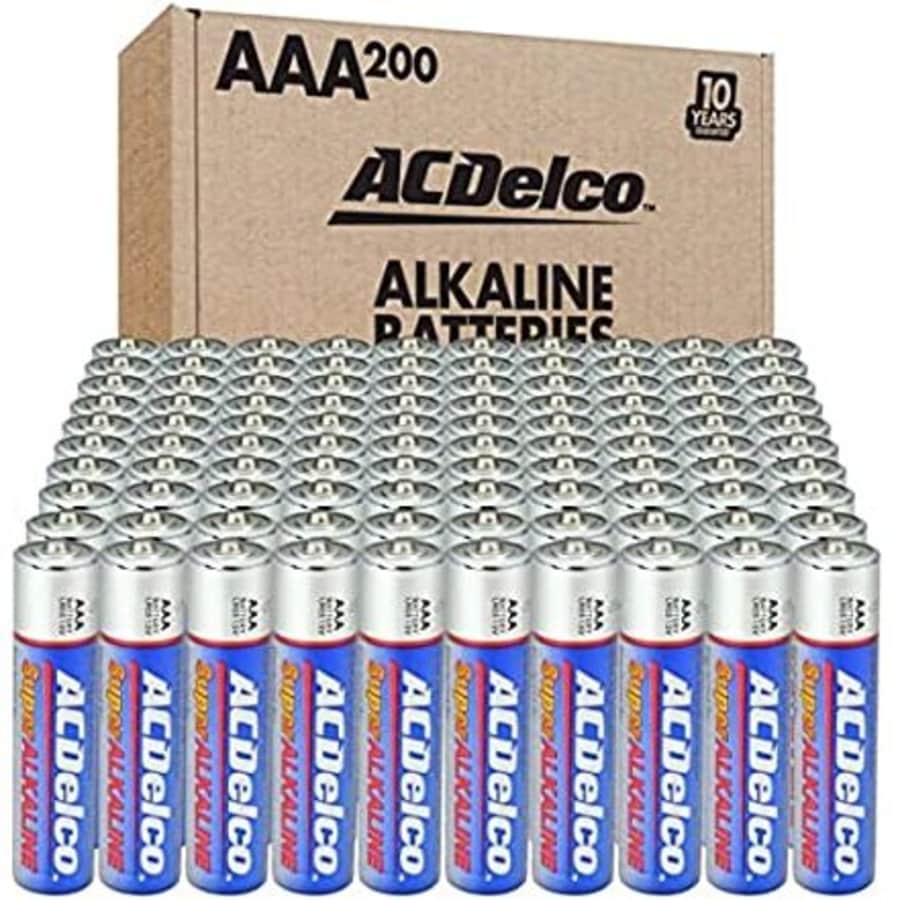 ACDelco AAA Alkaline Battery 200-Pack for $40 ACDelco AAA Alkaline Battery 200-Pack for $40