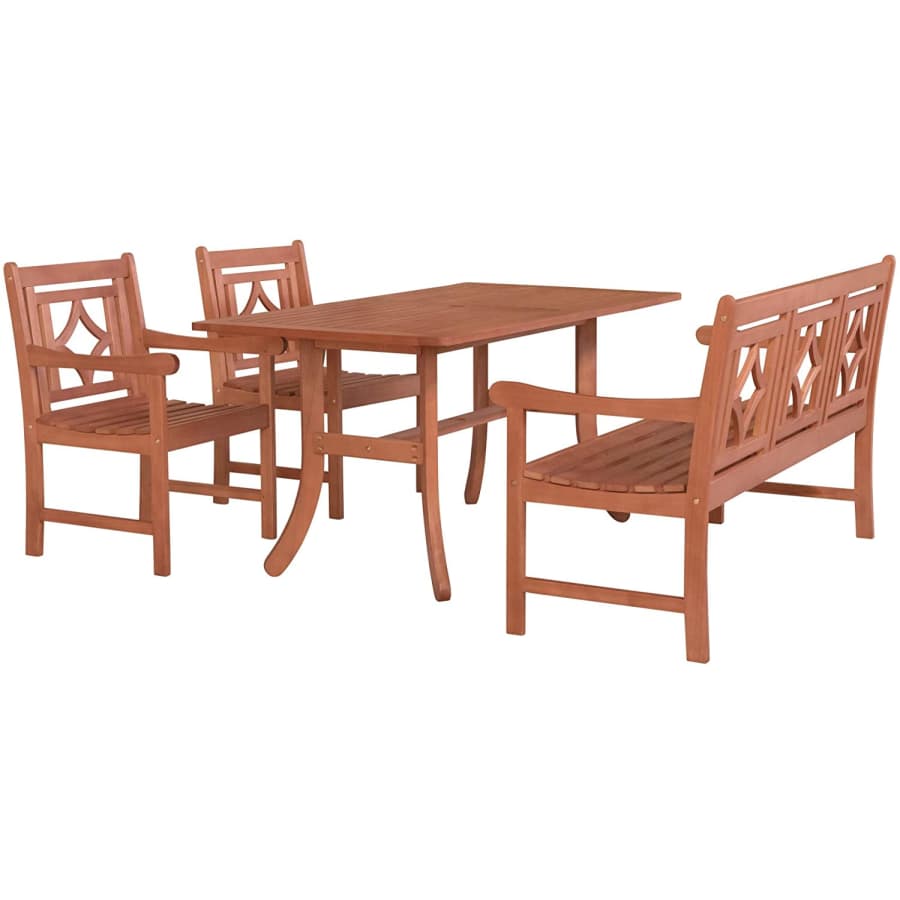 Vifah Malibu Outdoor 4-Piece Patio Dining Set for $350