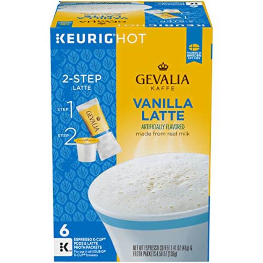 Gevalia Vanilla Latte Espresso K-Cup Coffee Pods (6 Pods) for $13