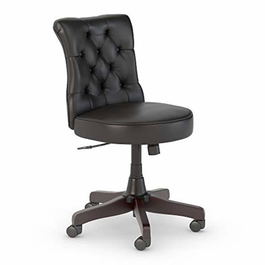 Bush Furniture Bush Business Furniture Arden Lane Mid Back Tufted Office Chair, Black Leather for $204