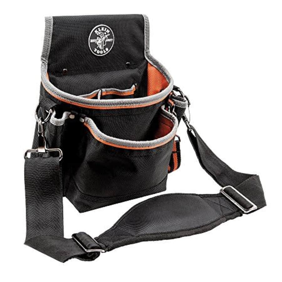 Klein Tools 5243 Tradesman Pro Tool Pouch with Padded Shoulder Strap, Reinforced Bottoms and for $45 Klein Tools 5243 Tradesman Pro Tool Pouch with Padded Shoulder Strap, Reinforced Bottoms and for $45