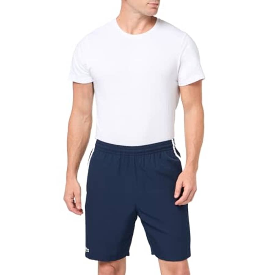 Lacoste Men's Taffetas Diamante Classic Fit Colorblocked Shorts, Phoenix Blue/White-Navy B, 3XL for $45 Lacoste Men's Taffetas Diamante Classic Fit Colorblocked Shorts, Phoenix Blue/White-Navy B, 3XL for $45