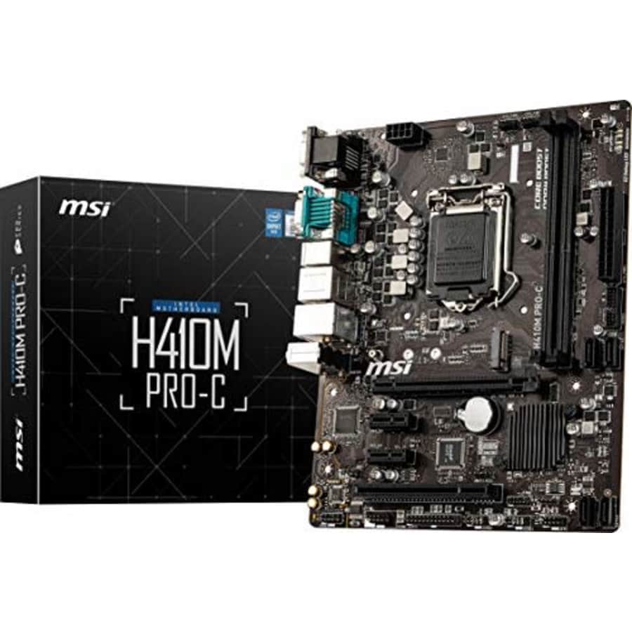MSI H410M PRO-C ProSeries Motherboard (mATX, 10th Gen Intel Core, LGA 1200 Socket, DDR4, M.2 Slot, for $99