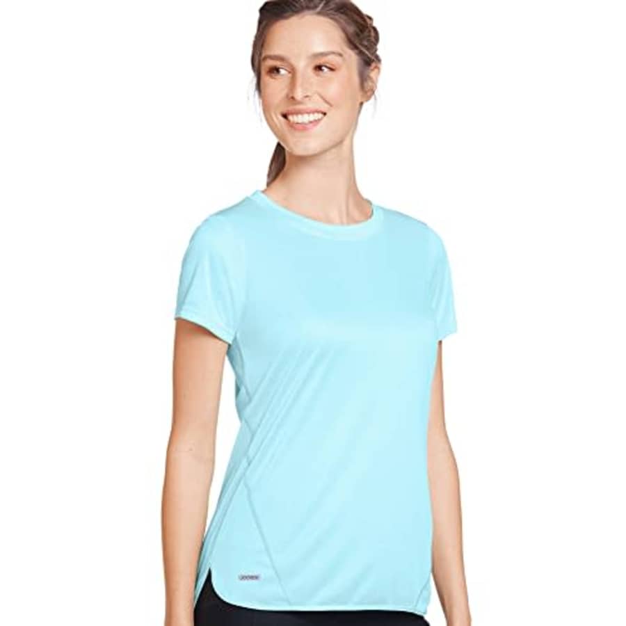 Jockey Women's Activewear Hi-Lo Performance Tee, Mint Petal, l for $13