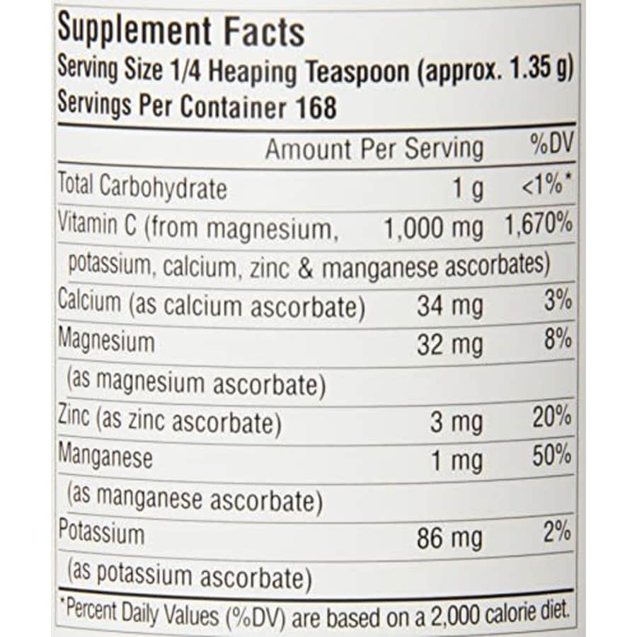 Source Naturals Ultimate Ascorbate C Powder - Vitamin C - 1000 mg Supports Immune System - 8 oz for $26 Source Naturals Ultimate Ascorbate C Powder - Vitamin C - 1000 mg Supports Immune System - 8 oz for $26