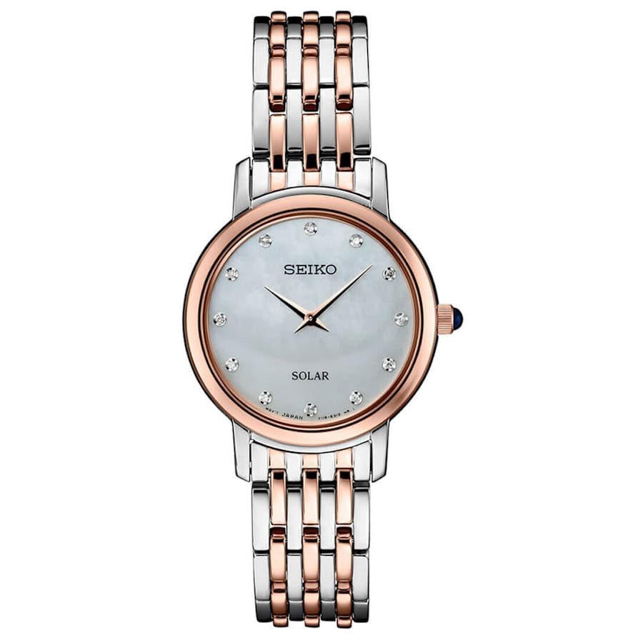 Seiko Women's Quartz Diamonds Two Tone Stainless Steel Watch for $80 Seiko Women's Quartz Diamonds Two Tone Stainless Steel Watch for $80