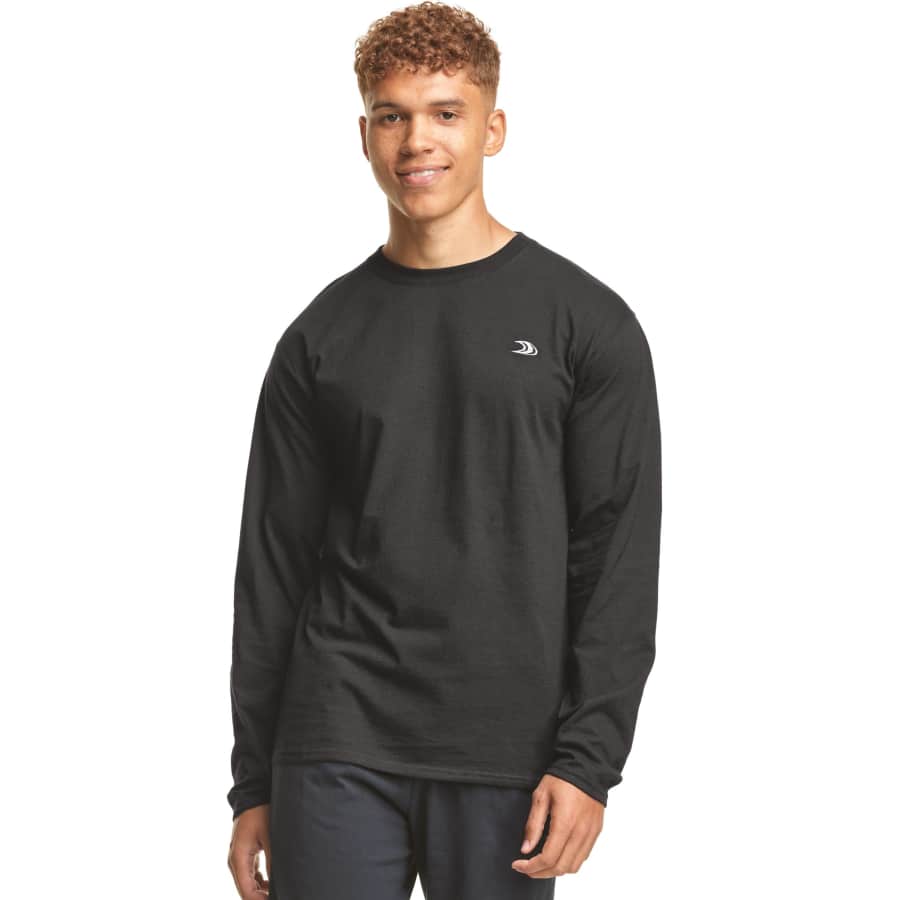Hanes Athletics Men's Long Sleeve Jersey Tee for $8 Hanes Athletics Men's Long Sleeve Jersey Tee for $8