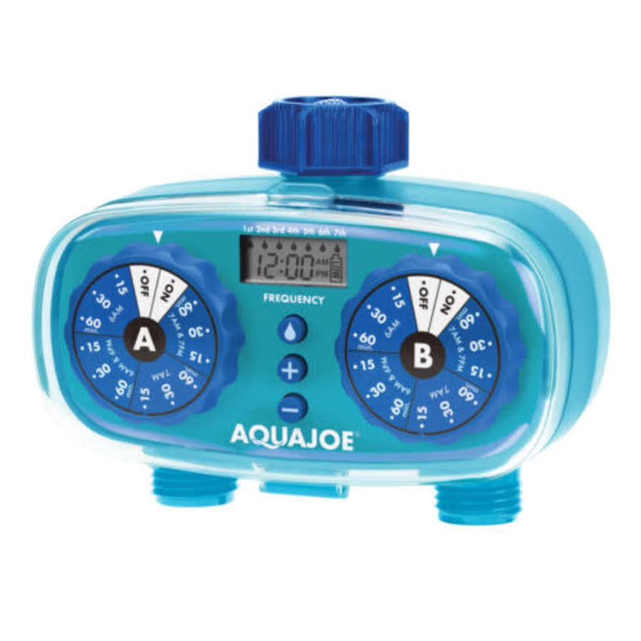 Aqua Joe 2-Zone Customizable Electronic Water Timer for $44 Aqua Joe 2-Zone Customizable Electronic Water Timer for $44
