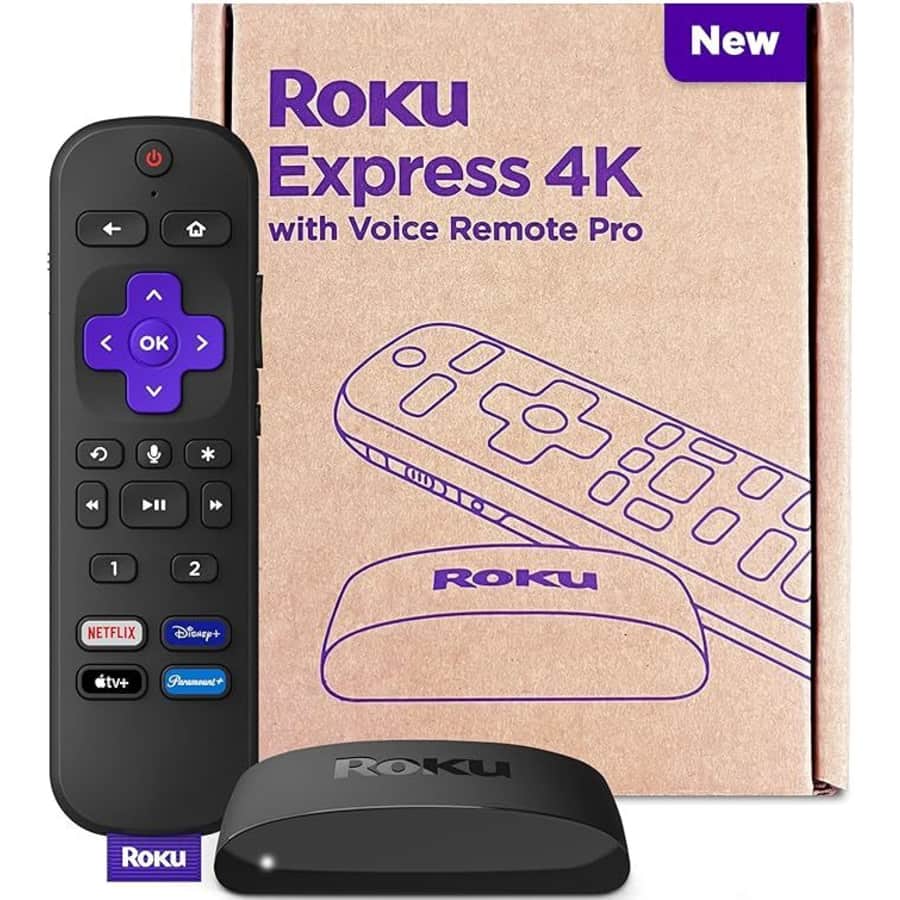 Roku Express 4K with Voice Remote Pro for $35 Roku Express 4K with Voice Remote Pro for $35