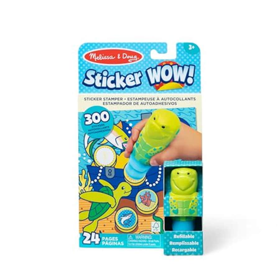 Melissa & Doug Sticker WOW! 24-Page Activity Pad and Sticker Stamper, 300 Stickers, Arts and Crafts for $8