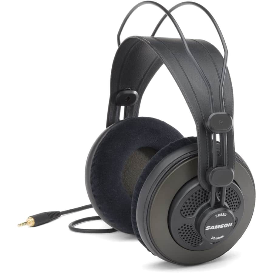 Samson Technologies SR850 Semi Open-Back Studio Reference Headphones, Black for $40 Samson Technologies SR850 Semi Open-Back Studio Reference Headphones, Black for $40