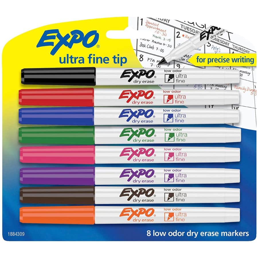 Expo Low-Odor Dry Erase Markers 8-Pack for $8 Expo Low-Odor Dry Erase Markers 8-Pack for $8