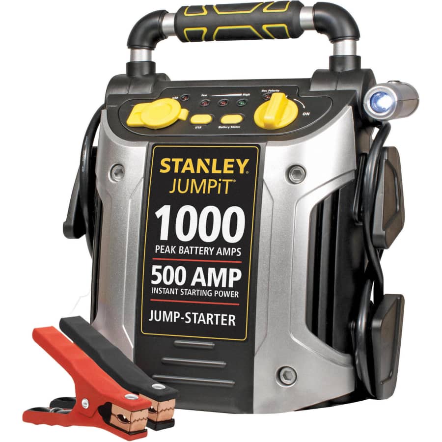 Stanley Tools 1,000/500-Amp 12-volt Jump Starter for $70 Stanley Tools 1,000/500-Amp 12-volt Jump Starter for $70