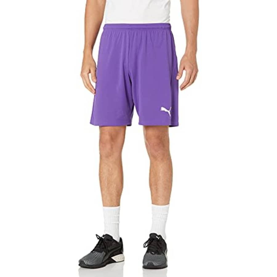 PUMA Men's Liga Shorts, Prism Violet/White, L for $11
