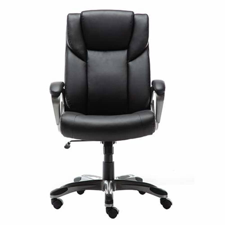 Amazon Basics High-Back Bonded Leather Executive Office Computer Desk Chair - Black for $117