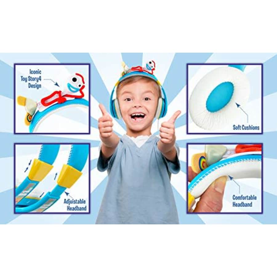 eKids Kids Headphones for Kids Toy Story 4 Forky Adjustable Stereo Tangle-Free 3.5Mm Jack Wired Cord Over for $28