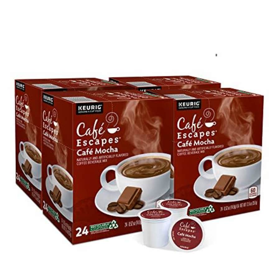 Cafe Escapes Caf Escapes Caf Mocha Coffee Beverage, Single-Serve Keurig K-Cup Pods, 96 Count for $57