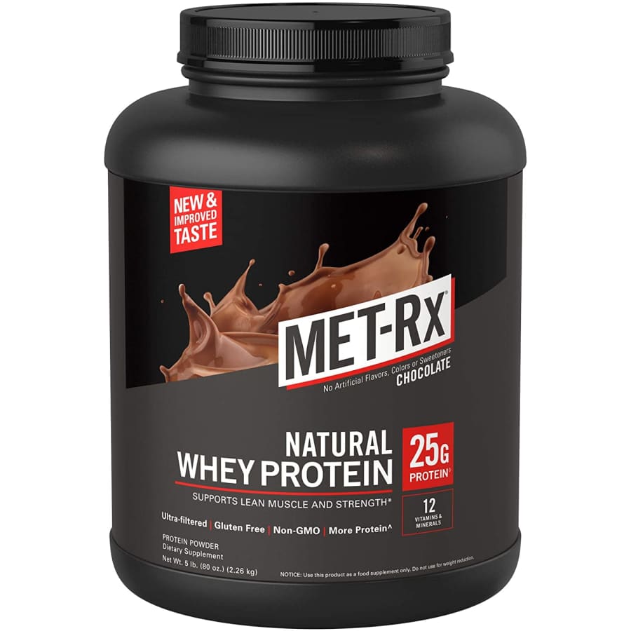 MET-Rx Natural Whey Protein Powder 5-lb. Container for $71