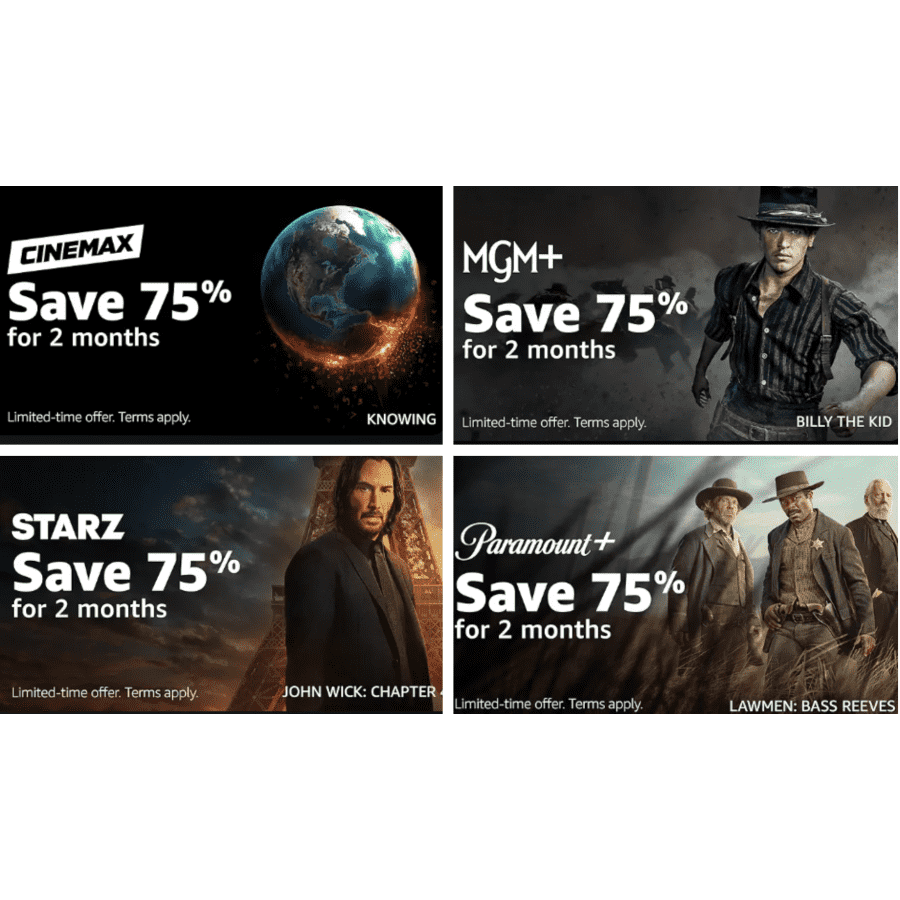 Prime Video Channels Black Friday Deal: 75% off 2-mo. subscriptions Prime Video Channels Black Friday Deal: 75% off 2-mo. subscriptions