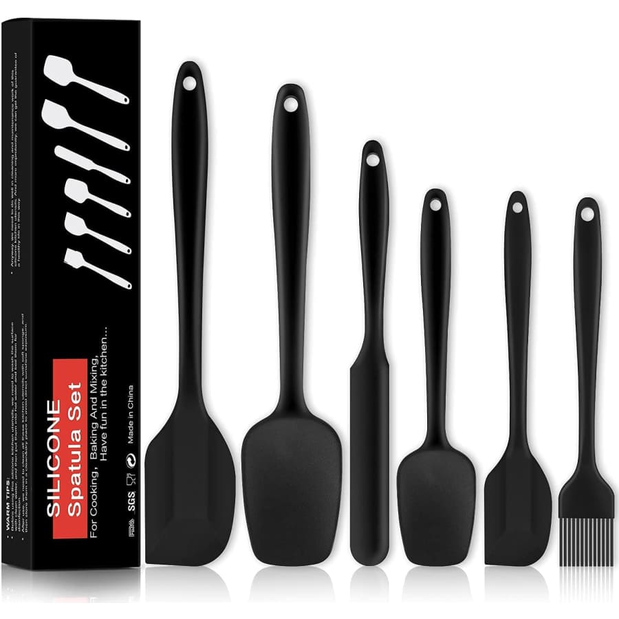 Lecolaca 6-Piece Heat Resistant Silicone Spatula Set for $6