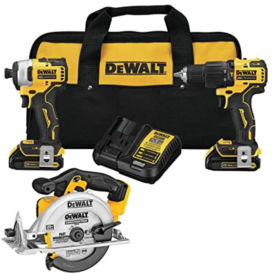 Dewalt Atomic 20V MAX Cordless Brushless Combo Kit 3 Tools: 1/2 in Drill/Driver DCD708B with 1/4 in for $319 Dewalt Atomic 20V MAX Cordless Brushless Combo Kit 3 Tools: 1/2 in Drill/Driver DCD708B with 1/4 in for $319