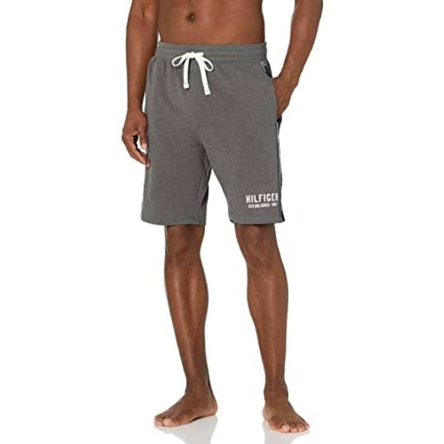 Tommy Hilfiger Men's French Terry Sleep Jam Shorts, Carbon Heather, Small for $16 Tommy Hilfiger Men's French Terry Sleep Jam Shorts, Carbon Heather, Small for $16