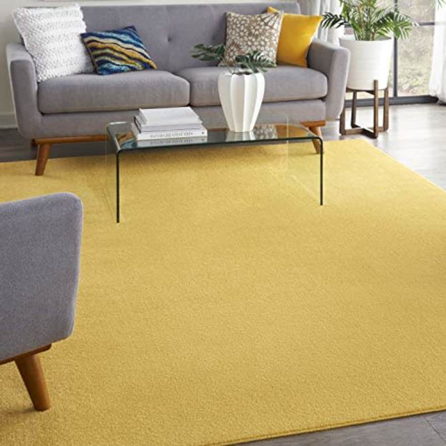 Nourison Essentials Solid Contemporary Yellow 8' X 10' Area Rug, 8' X 10' for $19 Nourison Essentials Solid Contemporary Yellow 8' X 10' Area Rug, 8' X 10' for $19