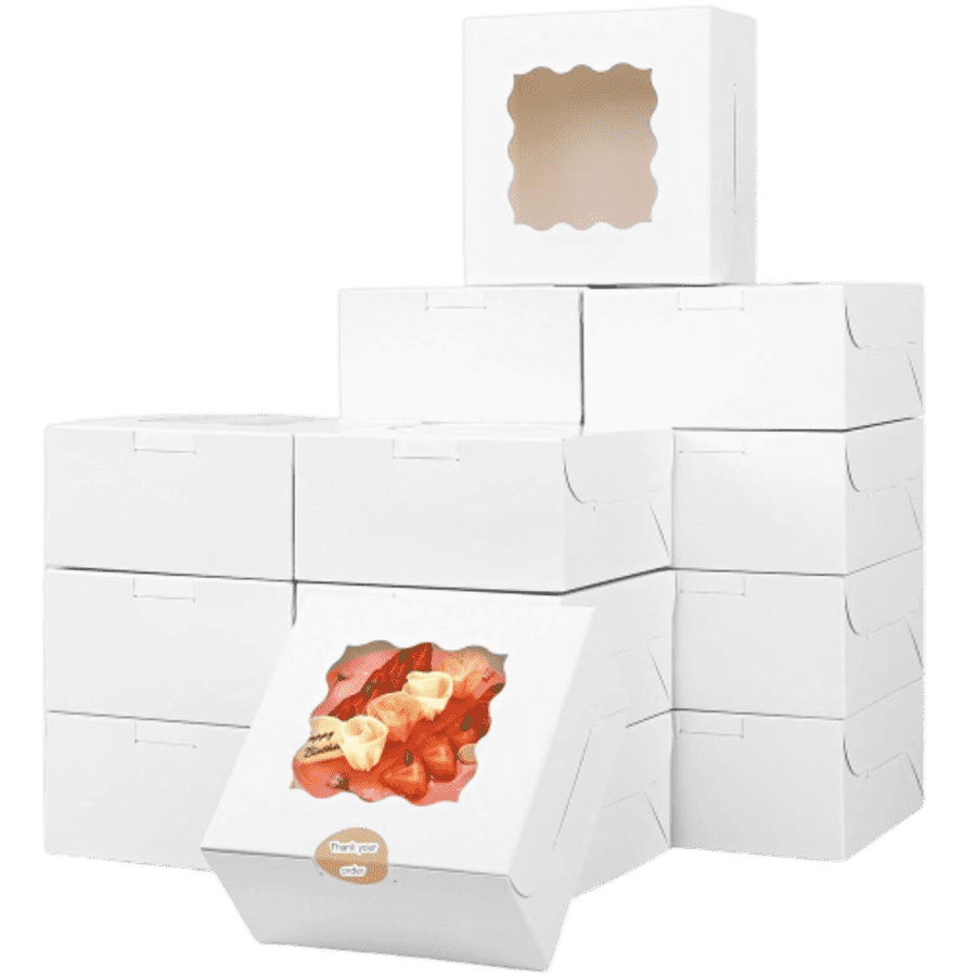 QZQ Small Pastry Box 50-Pack for $10 QZQ Small Pastry Box 50-Pack for $10