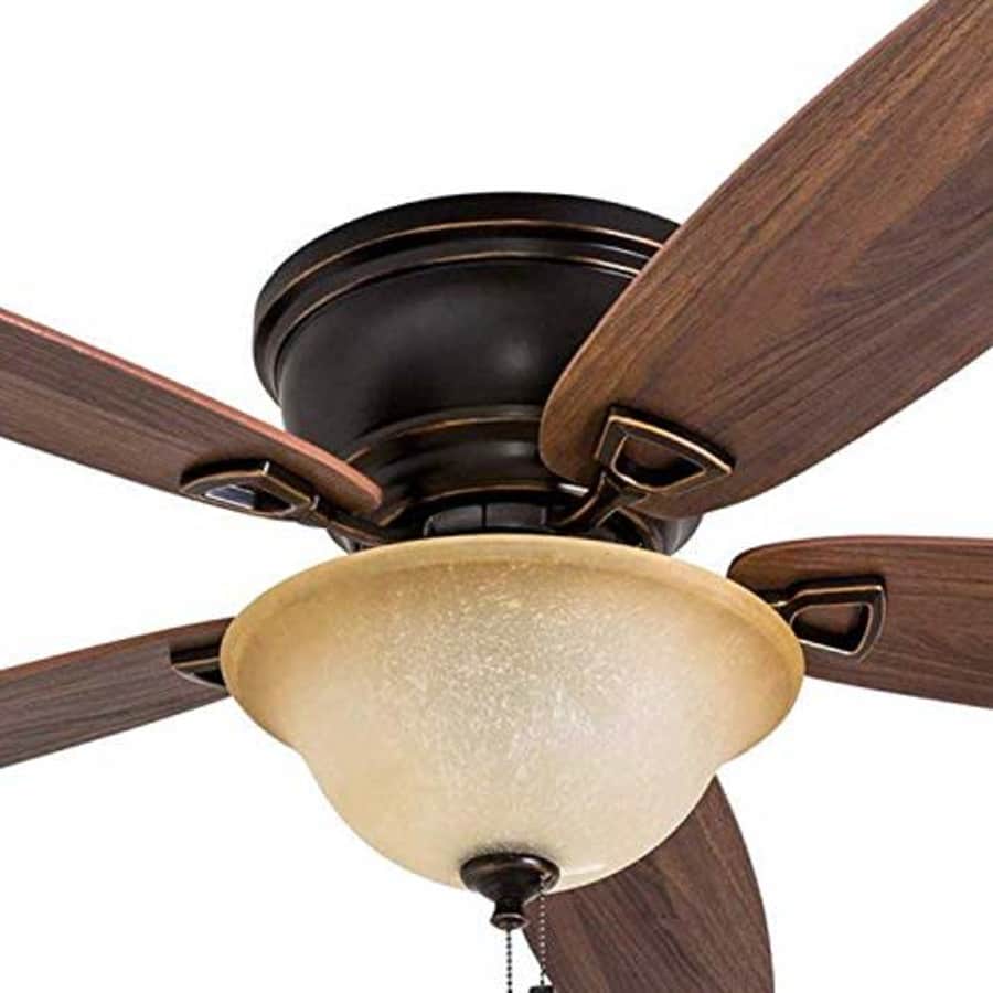 Honeywell 50517-01 Quick-2-Hang Hugger Ceiling Fan, 52 Dimmable LED Sunset Fixture, Easy for $97