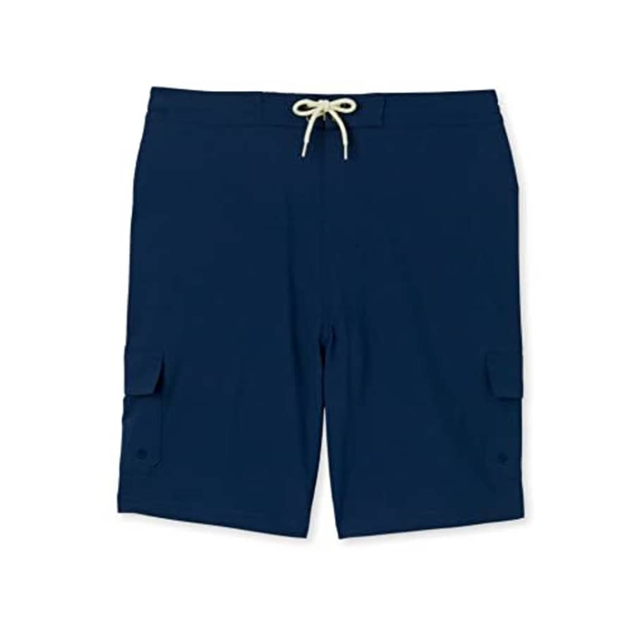 Catalina Mens 8" Swim Trunks Board Shorts, Faded Red/White, Medium US for $12