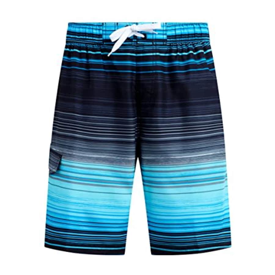 Kanu Surf Men's Standard Infinite Swim Trunks (Regular & Extended Sizes), Surfline Black/Aqua, for $20