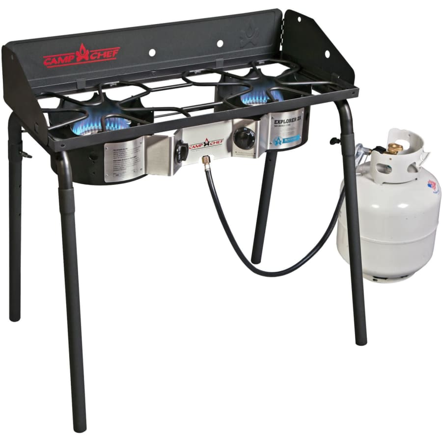Camp Chef Explorer Deluxe Face Plate 2-Burner Stove for $120