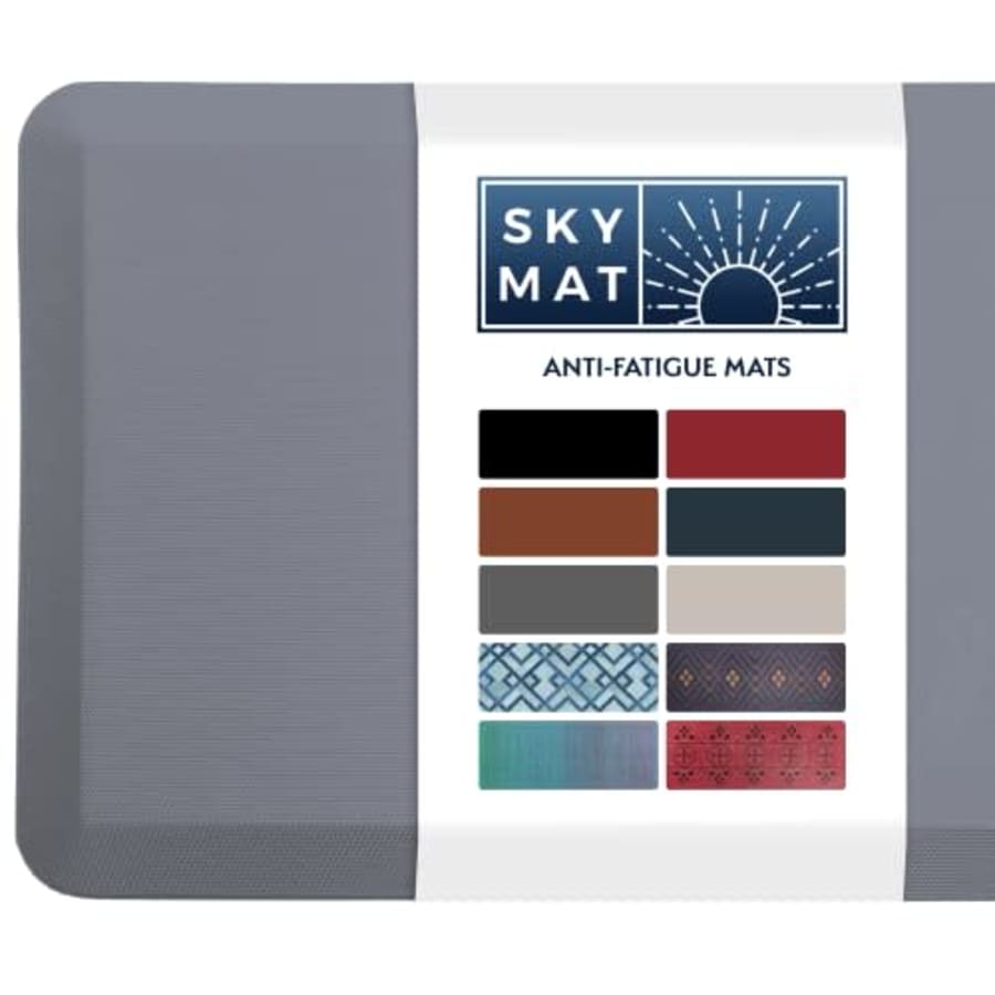 Sky Solutions Anti Fatigue Floor Mat - 3/4" Thick Cushioned Kitchen Rug, Standing Desk Mat - for $54 Sky Solutions Anti Fatigue Floor Mat - 3/4" Thick Cushioned Kitchen Rug, Standing Desk Mat - for $54