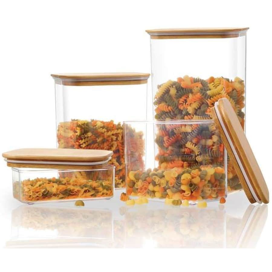 StyleWell Rectangle Canister w/ Bamboo Lids 4-Piece Set for $16 StyleWell Rectangle Canister w/ Bamboo Lids 4-Piece Set for $16