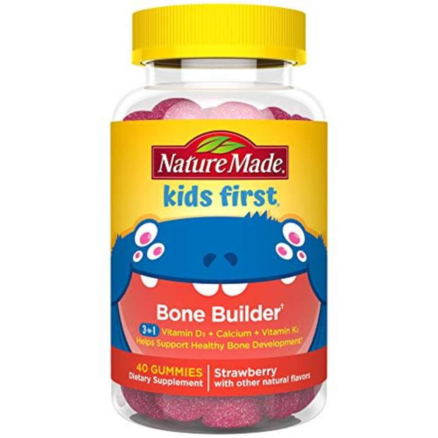 Nature Made Kids First Bone Builder with Calcium 200 mg, Vitamin D3 350 IU, and Vitamin K2 45 mcg, for $13