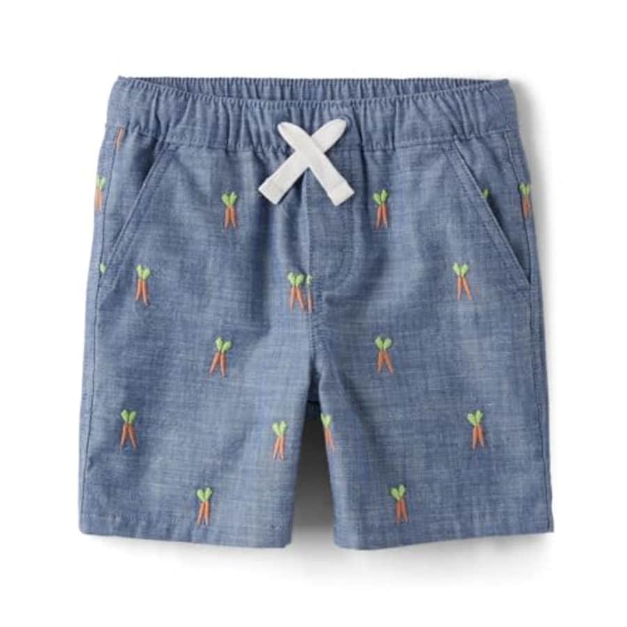 Gymboree,and Toddler Pull on Shorts,Carrot Print Chambray,4T for $8