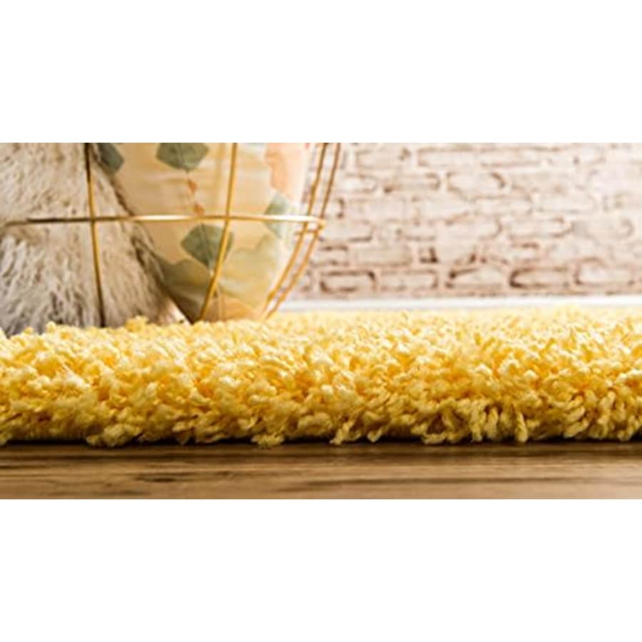 Unique Loom Solo Solid Shag Collection Area Modern Plush Rug Lush & Soft, 2' 2 x 6' 0 Runner, for $49