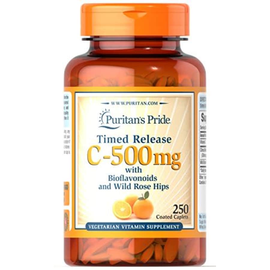 Puritan's Pride Vitamin C-500 Mg With Rose Hips Time Release Caplets, 250 Count for $24 Puritan's Pride Vitamin C-500 Mg With Rose Hips Time Release Caplets, 250 Count for $24